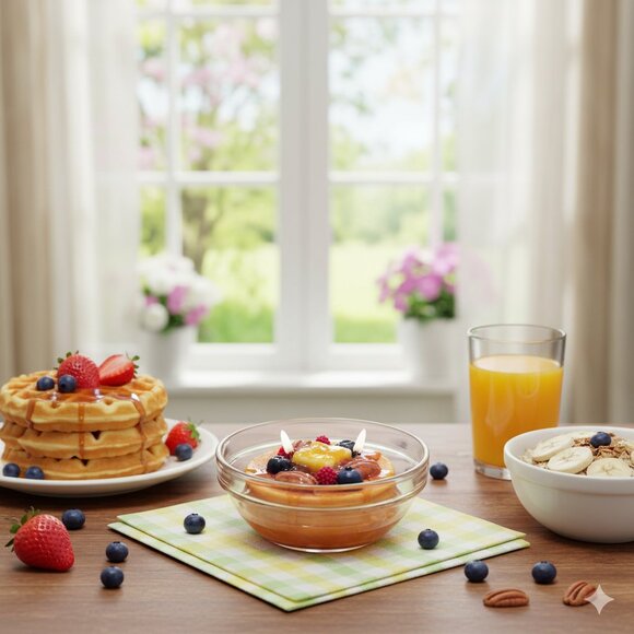 Cafe Delights Pumpkin Spice Pancake Scented Soy Wax Candle - Picture 8 of 11